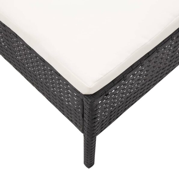 vidaXL 3-dielna záhradná sedacia súprava s vankúšmi polyratanová čierna – Obrázok 12
