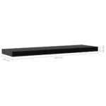 vidaXL Plávajúce nástenné police 2 ks čierne 100x20x3,8 cm – Obrázok 6