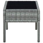 vidaXL Záhradný stôl sivý 75x40x37 cm polyratanový – Obrázok 4
