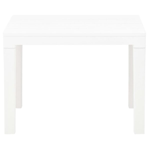 vidaXL Záhradné lavičky 2 ks biele plastové – Obrázok 3