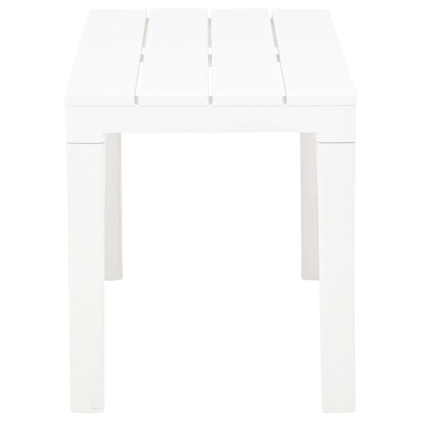 vidaXL Záhradné lavičky 2 ks biele plastové – Obrázok 4