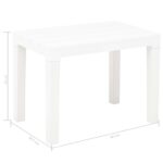 vidaXL Záhradné lavičky 2 ks biele plastové – Obrázok 6