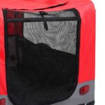 vidaXL Vozík pre domáce zvieratá na bicykel/beh 2-v-1, červeno sivý – Obrázok 8