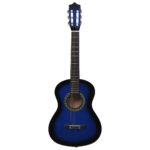 vidaXL 8-dielna klasická gitarová sada pre začiatočníkov modrá 1/2 34" – Obrázok 6