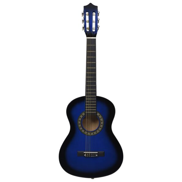vidaXL 8-dielna klasická gitarová sada pre začiatočníkov modrá 1/2 34" – Obrázok 6