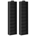 vidaXL Závesné skrinky na oblečenie s 10 poličkami 2 ks látkové