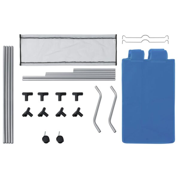 vidaXL Kôš na triedenie bielizne s 3 vreckami modrý oceľový – Obrázok 6