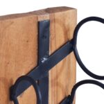 vidaXL Stojan na víno pre 6 fliaš 35x35x100 cm teakový masív – Obrázok 5