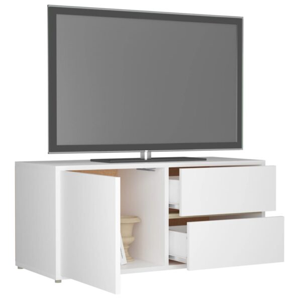 vidaXL TV skrinka, biela 80x34x36 cm, drevotrieska – Obrázok 5