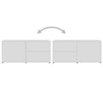 vidaXL TV skrinka, biela 80x34x36 cm, drevotrieska – Obrázok 9