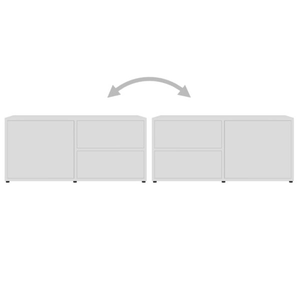 vidaXL TV skrinka, biela 80x34x36 cm, drevotrieska – Obrázok 9