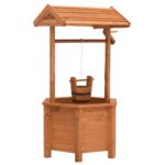 vidaXL Záhradný kvetináč studňa prianí 40x40x84 cm jedľové drevo