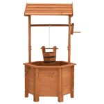 vidaXL Záhradný kvetináč studňa prianí 40x40x84 cm jedľové drevo – Obrázok 2