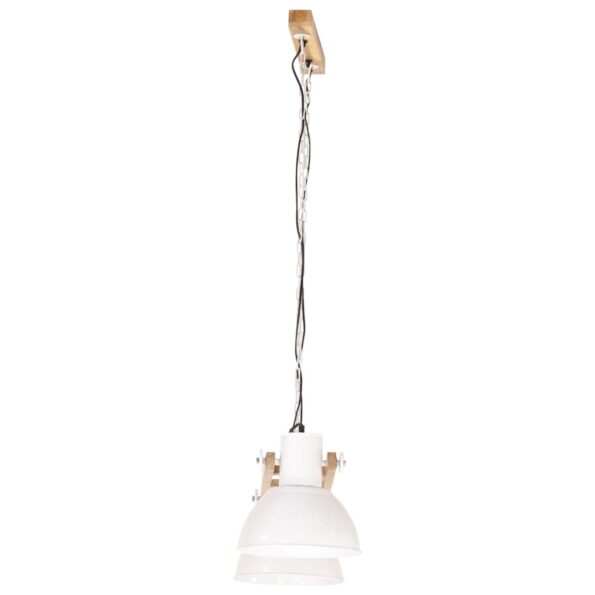 vidaXL Industriálna závesná lampa 25 W biela 109 cm E27 – Obrázok 5