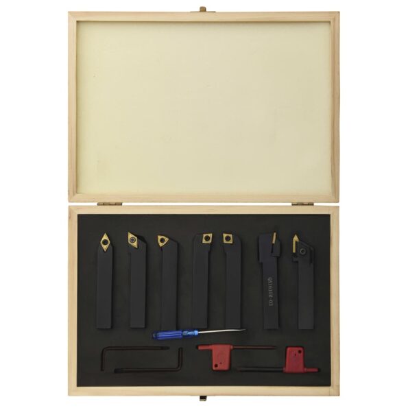 vidaXL Sústružnícke nože, vymeniteľné plátky, sada 12ks, 16x16mm 100mm – Obrázok 3