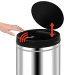 vidaXL Automatický odpadkový kôš so senzorom 60 l, nehrdzavejúca oceľ – Obrázok 6