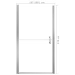 vidaXL Sprchové dvere tvrdené sklo 100x178 cm – Obrázok 5