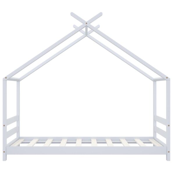 vidaXL Rám detskej postele biely 80x160 cm borovicový masív – Obrázok 4