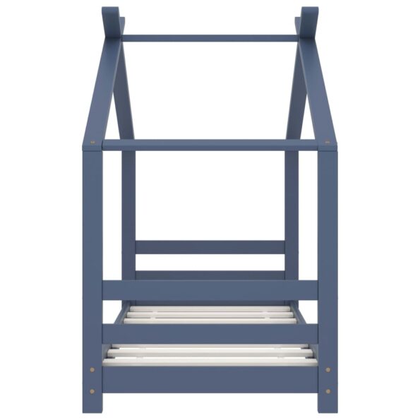 vidaXL Rám detskej postele sivý 70x140 cm borovicový masív – Obrázok 3