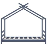 vidaXL Rám detskej postele sivý 70x140 cm borovicový masív – Obrázok 4