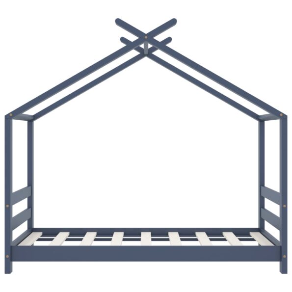 vidaXL Rám detskej postele sivý 70x140 cm borovicový masív – Obrázok 4
