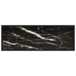 vidaXL Konzolový stolík čierny 100x35x75 cm tvrdené sklo – Obrázok 4