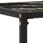 vidaXL Konzolový stolík čierny 100x35x75 cm tvrdené sklo – Obrázok 5