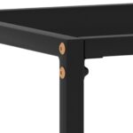 vidaXL Konzolový stolík čierny 120x35x75 cm tvrdené sklo – Obrázok 5