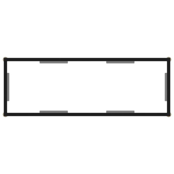 vidaXL Konzolový stolík, priehľadný 100x35x75 cm, tvrdené sklo – Obrázok 4