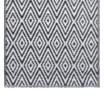 vidaXL Vonkajší koberec bielo-čierny 160x230 cm PP – Obrázok 4