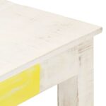 vidaXL Konferenčný stolík biely 110x60x45 cm mangovníkový masív – Obrázok 5