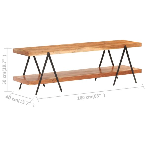 vidaXL TV skrinka 160x40x50 cm, akáciový masív – Obrázok 5