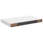 vidaXL Plávajúce nástenné police 4 ks, biele 50x23x3,8 cm, MDF – Obrázok 8