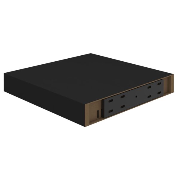 vidaXL Plávajúce nástenné police 4 ks, čierne 23x23,5x3,8 cm, MDF – Obrázok 8