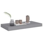 vidaXL Plávajúce nástenné police 4 ks, sivé 50x23x3,8 cm, MDF – Obrázok 3