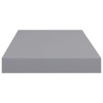 vidaXL Plávajúce nástenné police 4 ks, sivé 50x23x3,8 cm, MDF – Obrázok 6