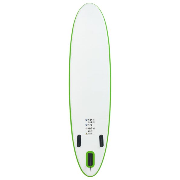 vidaXL Nafukovací Stand up paddleboard, zeleno biely – Obrázok 3