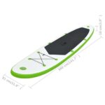 vidaXL Nafukovací Stand up paddleboard, zeleno biely – Obrázok 9