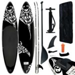 vidaXL Nafukovací Stand Up Paddleboard 305x76x15 cm čierny