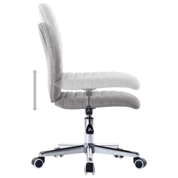 vidaXL Jedálenské stoličky 6 ks, svetlosivé, látka – Obrázok 6