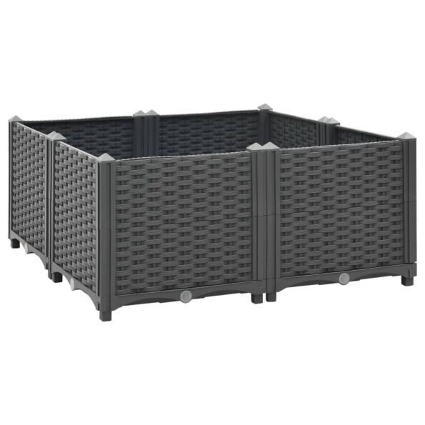vidaXL Vyvýšený záhon 80x80x38 cm polypropylén – Obrázok 2