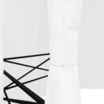 vidaXL Záhradný prístrešok so závesmi 360x312x265 cm, biely 180 g/m² – Obrázok 6