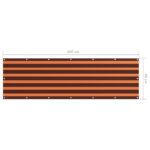 vidaXL Balkónová markíza, oranžová a hnedá 90x300 cm, oxfordská látka – Obrázok 5