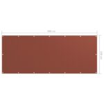 vidaXL Balkónová markíza, tehlová farba 120x300 cm, oxfordská látka – Obrázok 5