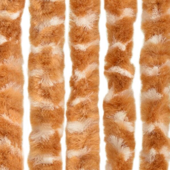 vidaXL Záves proti hmyzu, okrový a biely 100x220 cm, ženilka – Obrázok 3