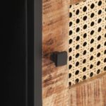 vidaXL Konferenčný stolík 90x50x35 cm mangovník a prírodná trstina – Obrázok 3