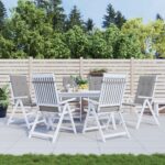 vidaXL Podložky na záhradné stoličky, vysoké operadlo 6 ks 120x50x3 cm