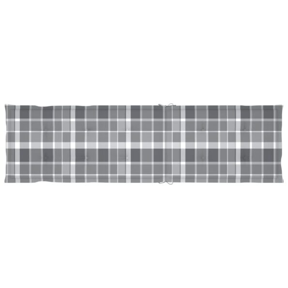 vidaXL Podložka na kreslo na terasu, sivé kocky (75+105)x50x3 cm – Obrázok 7