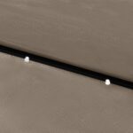 vidaXL Slnečník s LED a oceľovou tyčou sivohnedý 2x3 m – Obrázok 3