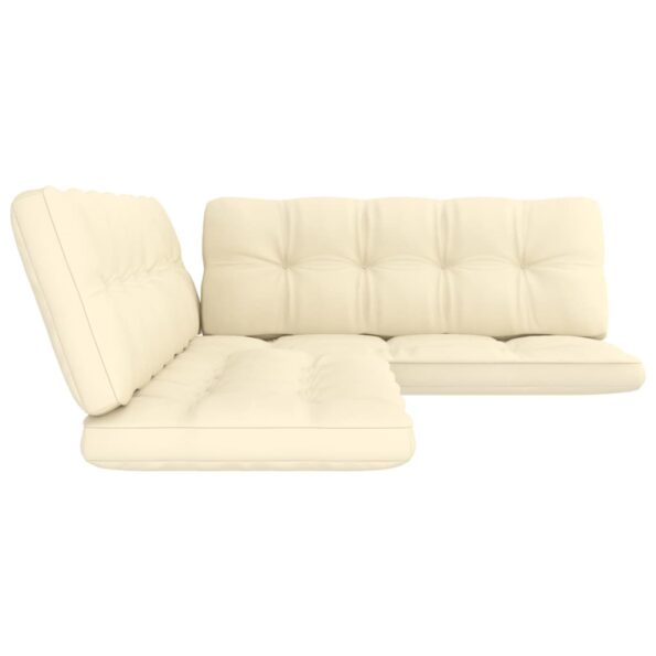 vidaXL Podložky na paletový nábytok 5 ks, krémové, látka – Obrázok 4